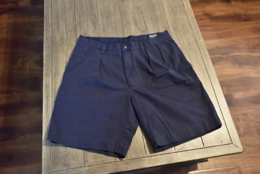 Polo By Ralph Lauren Navy Chino Shorts Size 33 LSC286